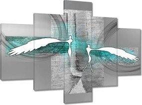 Vászonkép 100x70 Angyalok a hálószobába Türkiz