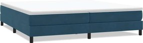 vidaXL sötétkék bársony rugós ágy matrac nélkül 200x220 cm