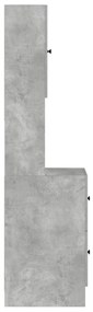 Konyhai Szekrény Beton Szürke 35x50x180 cm Mérnöki Fa