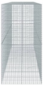 horganyzott vas gabion kosár fedéllel 500 x 100 x 200 cm