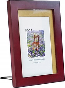 Gbm fa képkeret 13x18 cm-es képhez. Bordó