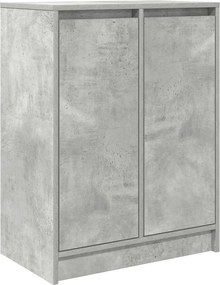 vidaXL betonszürke szerelt fa tálalószekrény 57x34x76 cm