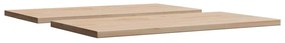 2 db tömör fenyőfa téglalap alakú asztallap 90 x 45 x 2,5 cm