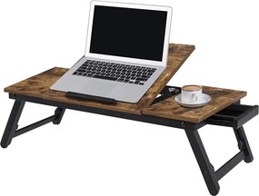 Laptop asztal, rusztikus barna 71x35cm