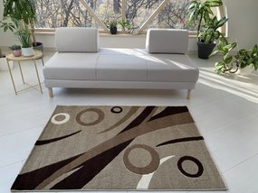 Karizma Bézs-barna Karikás 201 (Beige) szőnyeg 60x110
