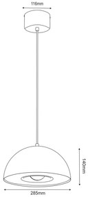 Csillár zsinóron ELGUND 1xE27/15W/230V átm. 28,5 cm bézs