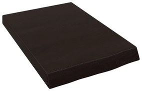 sötétbarna kezelt tömör tölgyfa fali polc 40x60x(2-6) cm