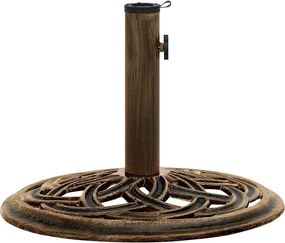 vidaXL bronzszínű öntöttvas napernyőtalp 44 x 44 x 31 cm