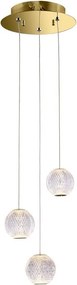 ITALUX PND-12220121-3A-GD ROSARIO Többágú Függesztett Lámpa LED IP20