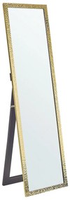 Arany Keretes Álló Tükör 40x140 cm BRECEY Beliani