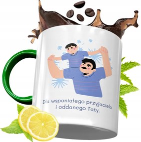 Zöld Bögre Apukának Születésnapi Ajándék fényképes nyomtatással