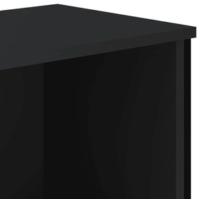 fekete szerelt fa könyvszekrény 50 x 31 x 106 cm