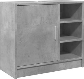 vidaXL betonszürke szerelt fa mosdószekrény 63 x 29 x 55 cm