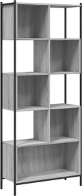 vidaXL szürke sonoma színű szerelt fa könyvespolc 72x28x172 cm