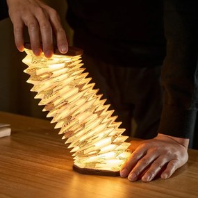 Sötétbarna szabályozható asztali lámpa (magasság 3,5 cm) Velvet Accordion – Gingko
