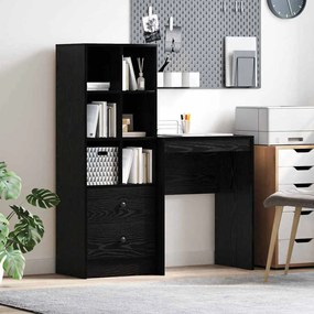 Tárolóval rendelkező íróasztal fiókkal 2 pcs Musta tammi