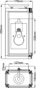 Quintiesse SUTCLIFFE QN-SUTCLIFFE-S-OZ Fali lámpa 1x60W/E27 IP44