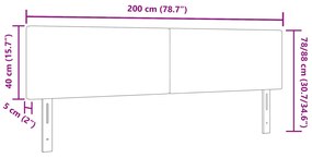 LED Főnöki Deszkás Fejtámla Egyszerű Dizájn Világosszürke 100 cm Corduroy Szövet