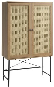 Natúr színű szekrény tölgyfa dekorral 80x135 cm Pensacola – Unique Furniture