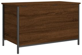 barna tölgyszínű szerelt fa tárolópad 80 x 42,5 x 50 cm
