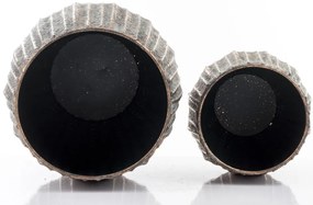 2 db-os borítókészlet, réz fém, fekete, 36x31x31, 28x23x23cm