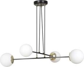 EMIBIG 966-4 OGNIS Glamour Csillár Fekete, Arany E14 IP20