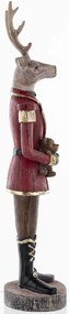 Karácsonyi Szarvas figura, műanyag, többszínű, 37x9,5x8cm