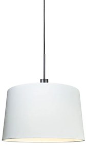 Modern függőlámpa fekete árnyékolóval 45 cm fehér - Combi 1