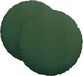 vidaXL Ülőpárnák 2 pcs Sötétzöld Ø 60 cm Bársonyos szövet