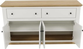 Komód MZ10, fehér/grand tölgy, LEON