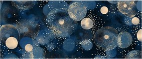Kép - Kék-arany gyűrűk (120x50 cm)