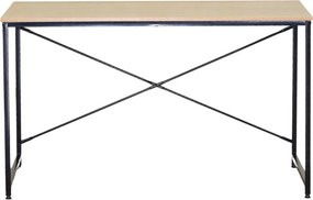 Íróasztal / számítógépasztal 100×40 cm, masszív fém vázzal, fekete–aranytölgy – Intenso Home
