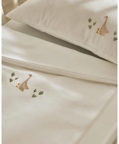 Fehér pamut-perkál gyerek ágyneműhuzat babaágyhoz 70x140 cm Milu – Kave Home