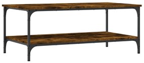 füstös tölgy színű szerelt fa dohányzóasztal 100x55x40 cm