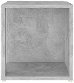 betonszürke szerelt fa kisasztal 33 x 33 x 34,5 cm