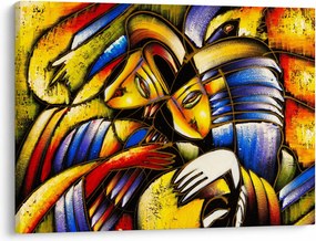 Kép - olajfestmény, szerelmesek (70x50 cm)