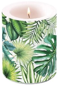 Tropical Leaves átvilágítós gyertya 12x10cm