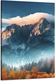 Vászonkép Hegyek Ég Erdő Természet 60x90 cm Ajándéknak is tökéletes