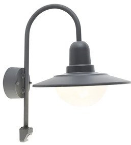 Modern kültéri fali lámpa sötétszürke IP44 mozgásérzékelő - Herman