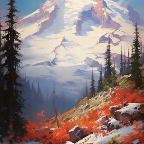 Poszter 90x90cm A hegyi hágó fensége