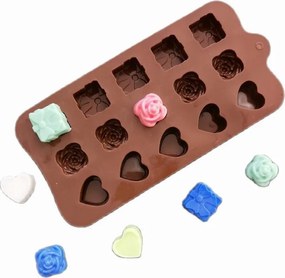 Szilikon Forma Szív Ajándék Rózsa Csokoládé Praliné Torta Dekoráció