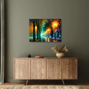 Üveg kép - Éjszakai séta (70x50 cm)