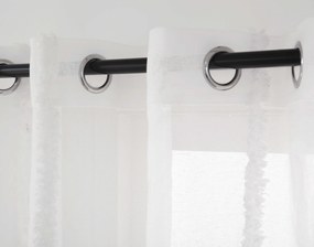 TASMA fehér függöny mintával 140x250 cm Felfüggesztés: Fém gyűrűk