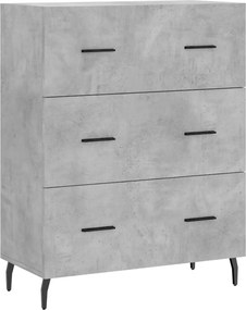 vidaXL betonszürke szerelt fa tálalószekrény 69,5 x 34 x 90 cm