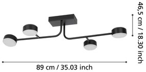 Eglo 900351 - LED Dimmelhető felületre szerelhető csillár CLAVELLINA 4xLED/6,8W/230V
