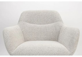 Fehér buklé fotel Dude – White Label