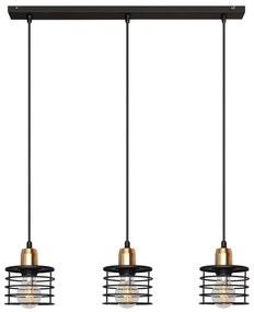 Csillár zsinóron EDISON 3xE27/15W/230V