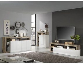 LENOR TV-állvány fehér/barna