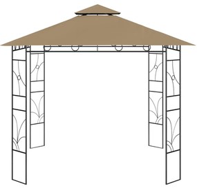 Tópszínű pavilon 3 x 3 x 2,7 m 160 g/m²