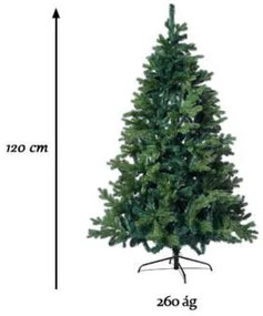 3D műfenyő fém talppal 120cm